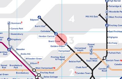 brent cross west station map